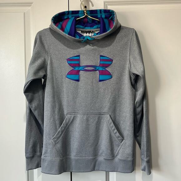 Under Armour Loose Fit Patch Logo Women’s Pullover Sweatshirt Size Small - Picture 1 of 9